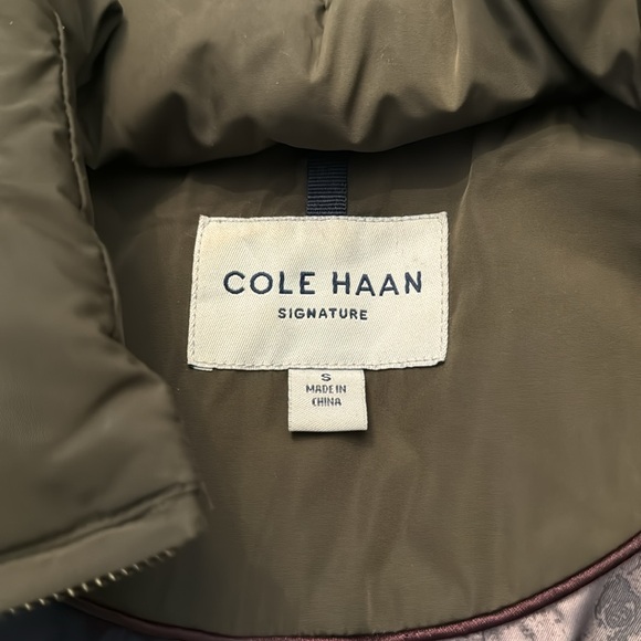 🆕NWOT Women's 40" Signature Hooded Olive Taffeta Down Coat size Small - Picture 10 of 13